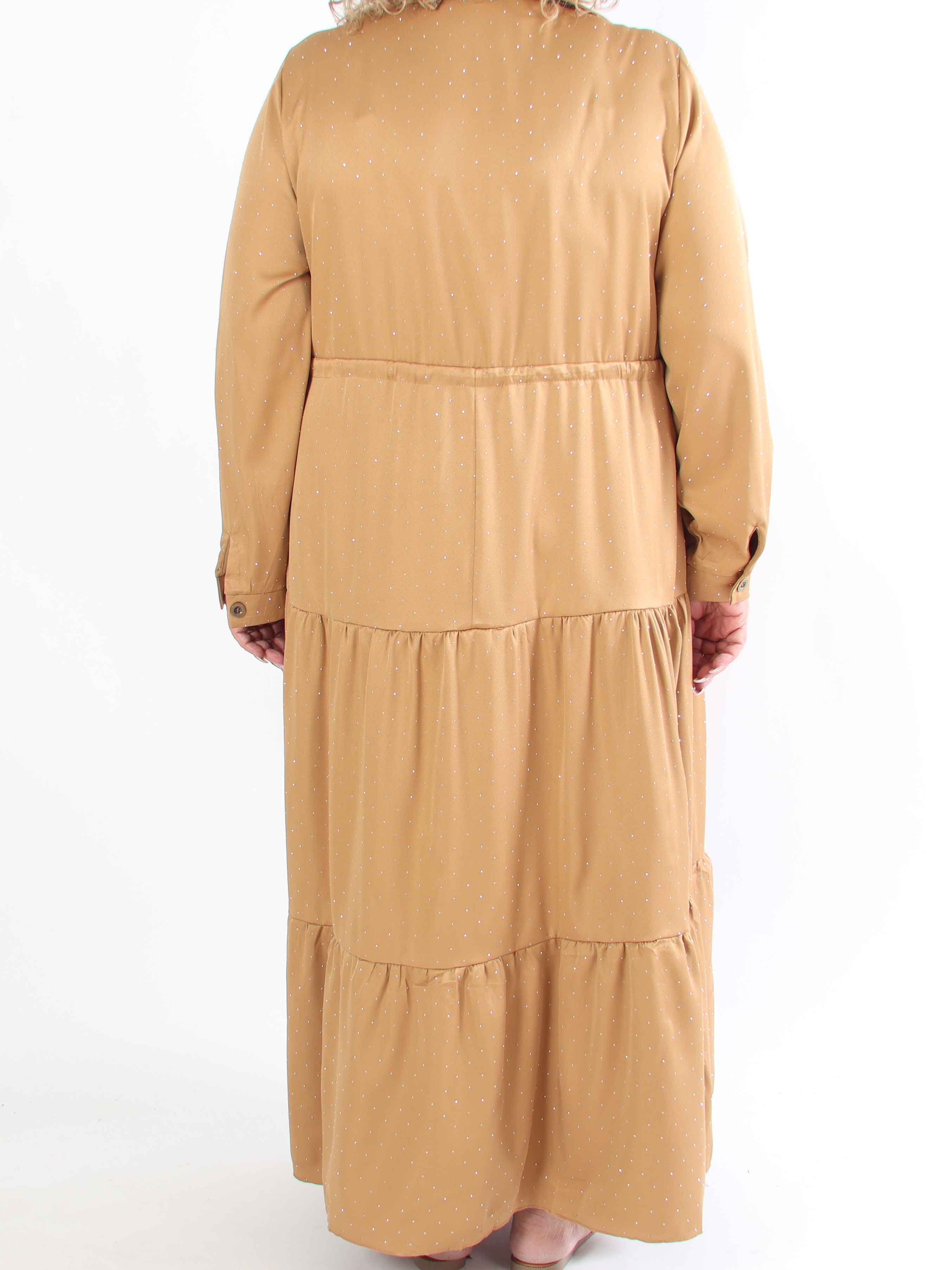 Starlight - Plus size-klänning med lager-på-lager-look utsmyckad med volanger